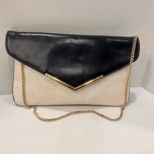 Elegant Black and Cream Crossbody Bag